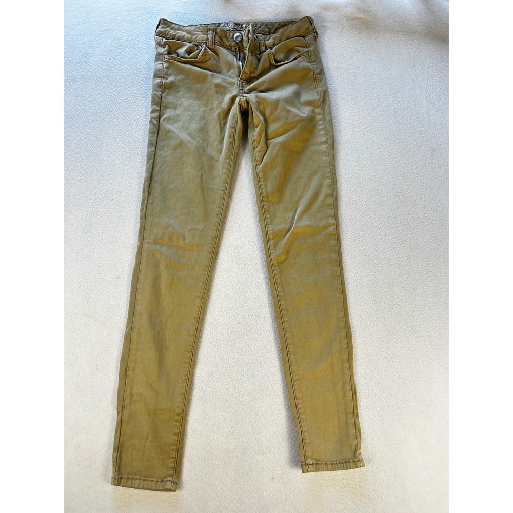 American Eagle Super Stretch Jegging Womens 2 Regular Khaki Tan Skinny Jeans